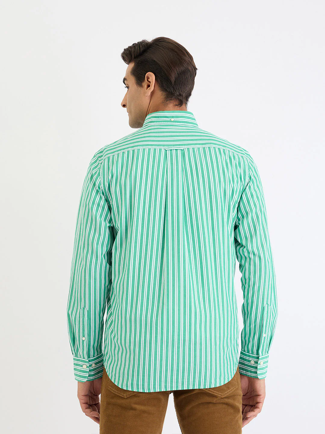 Gant Men Green Striped Collar Shirt - Image 3