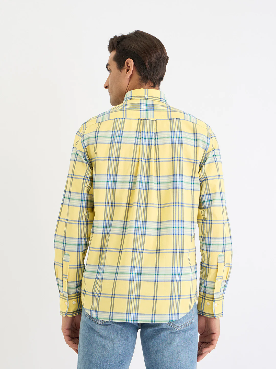 Gant Men Yellow Check Collar Shirt - Image 3