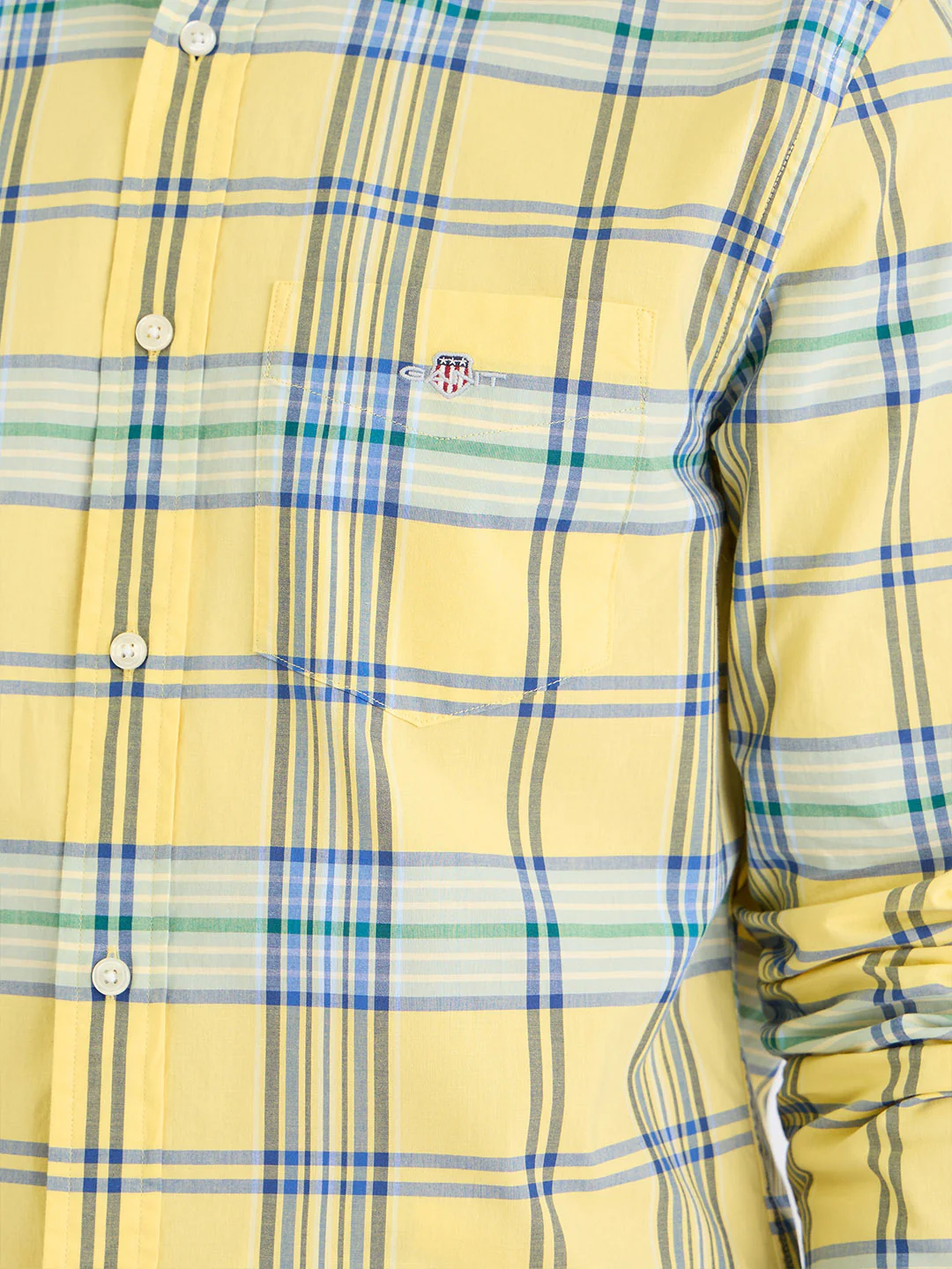 Gant Men Yellow Check Collar Shirt - Image 6