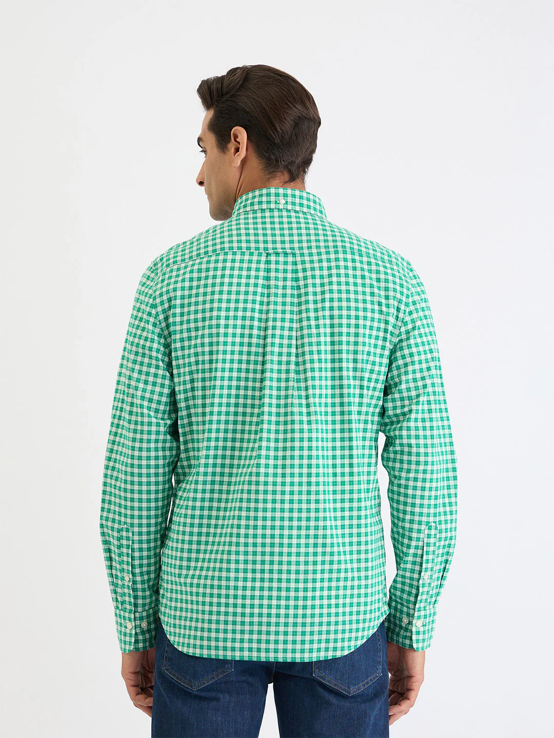 Gant Men Green Check Collar Shirt - Image 3