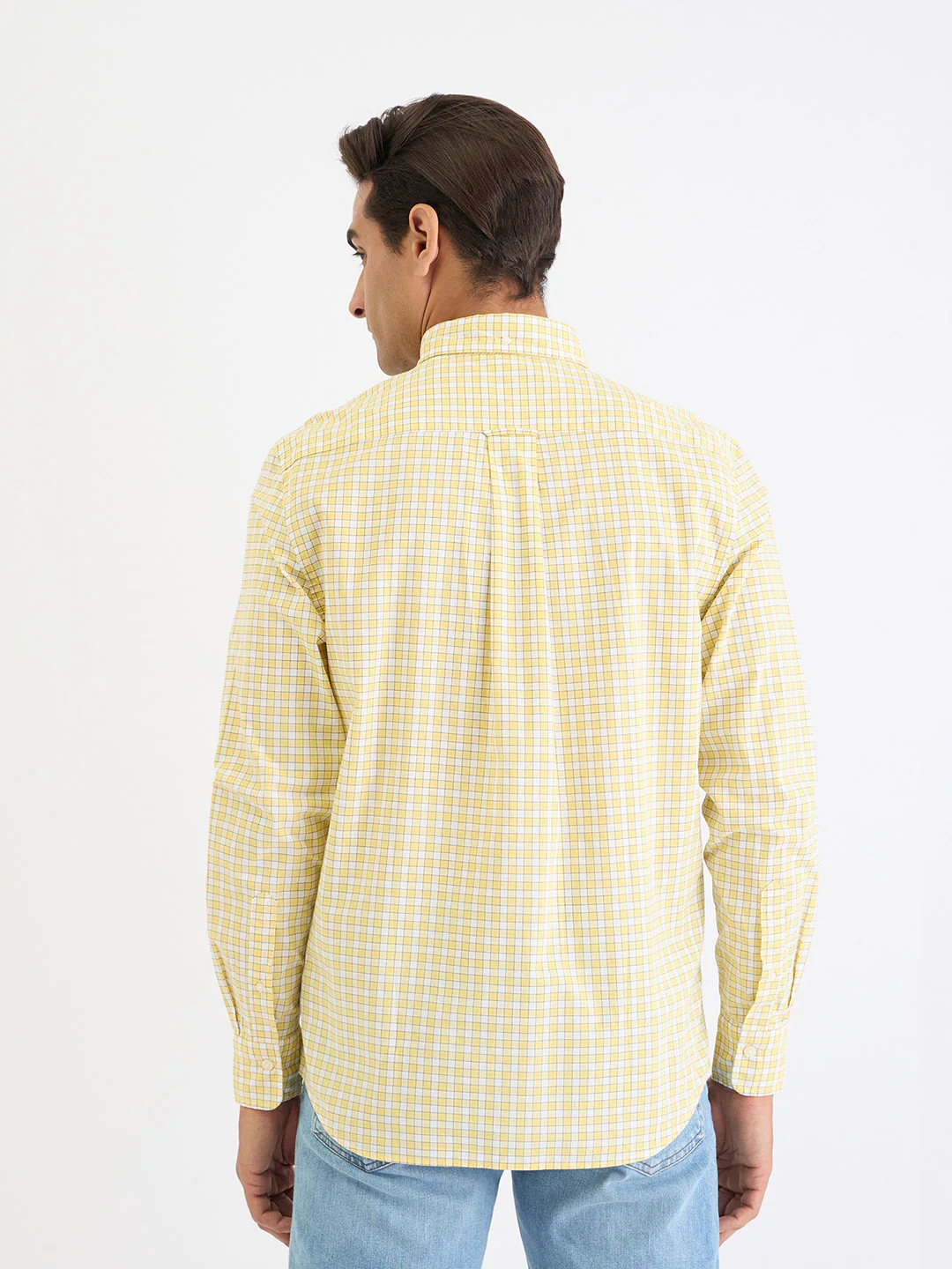 Gant Men Yellow Check Collar Shirt - Image 3