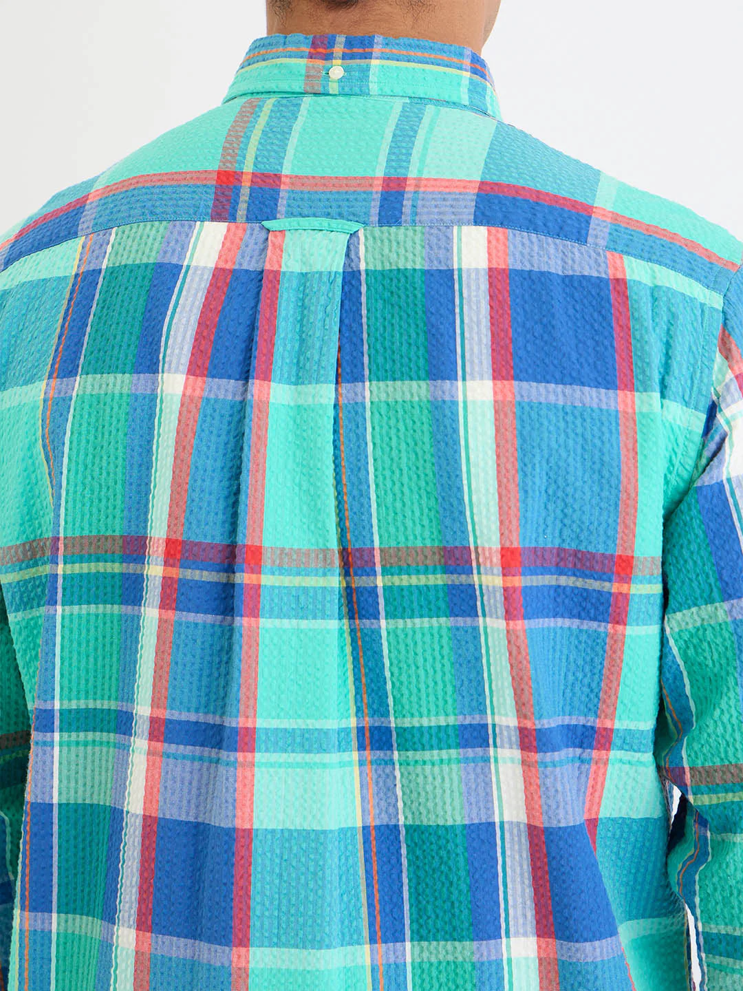 Gant Men Blue Check Collar Shirt - Image 5