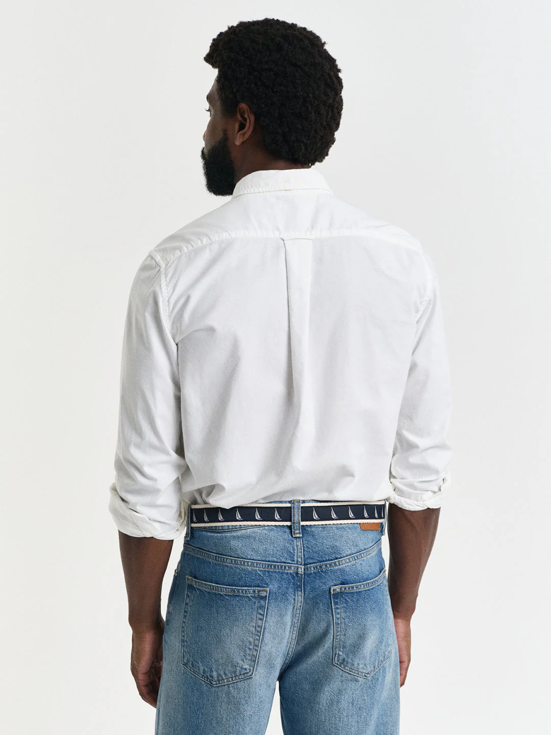 Gant Men White Button-Down Collar Full Sleeves Shirt - Image 2