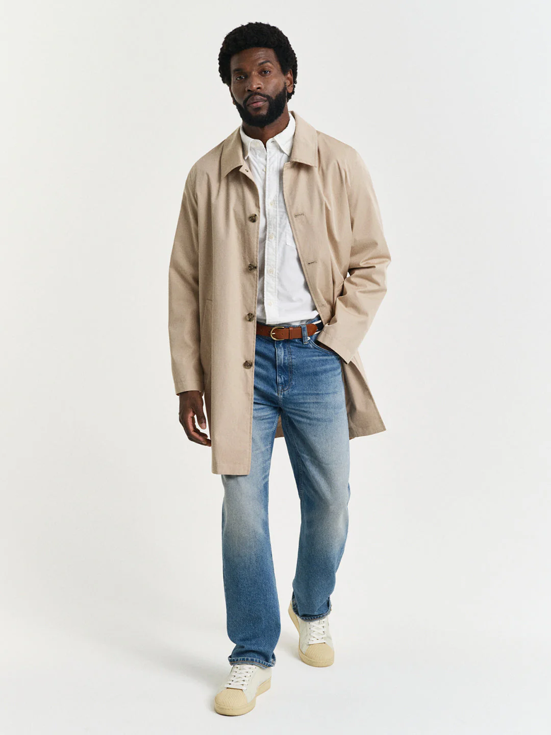 Gant Men White Button-Down Collar Full Sleeves Shirt - Image 3
