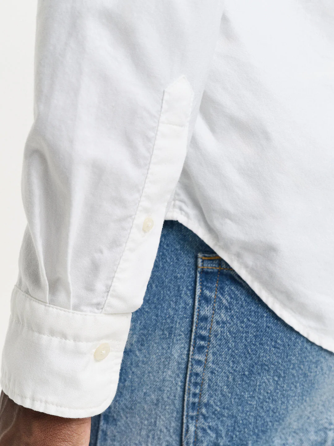 Gant Men White Button-Down Collar Full Sleeves Shirt - Image 5