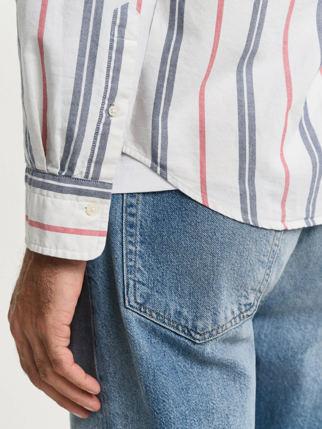 Gant Men White Button-Down Collar Full Sleeves Shirt - Image 5