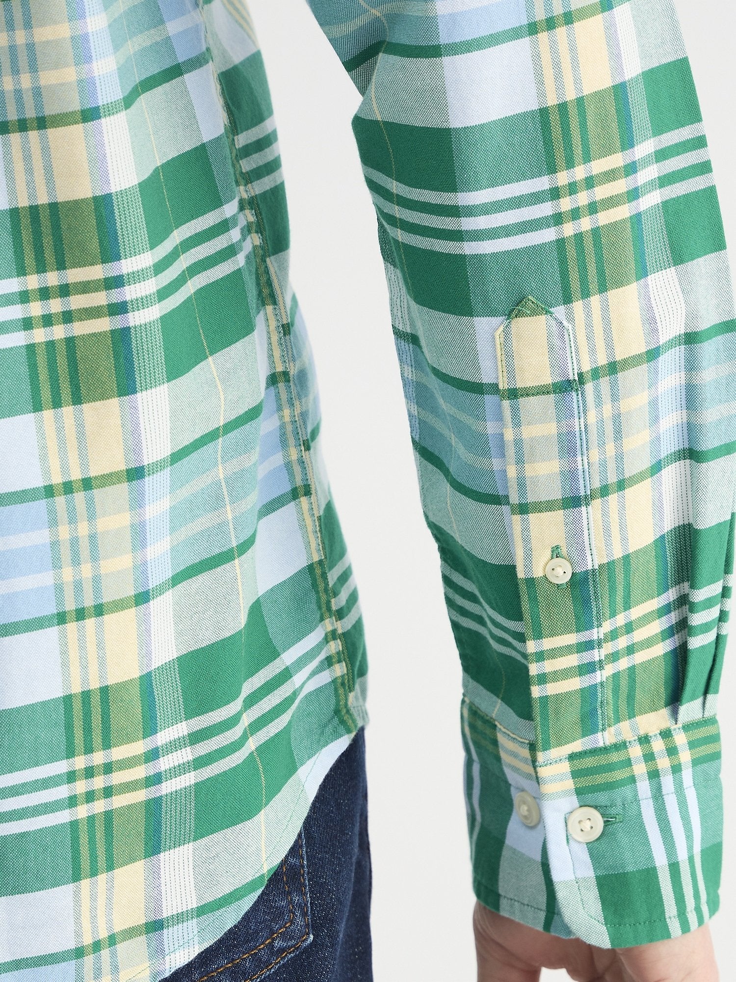 Gant Men Green Regular Fit Checks Collar Neck Shirt - Image 7