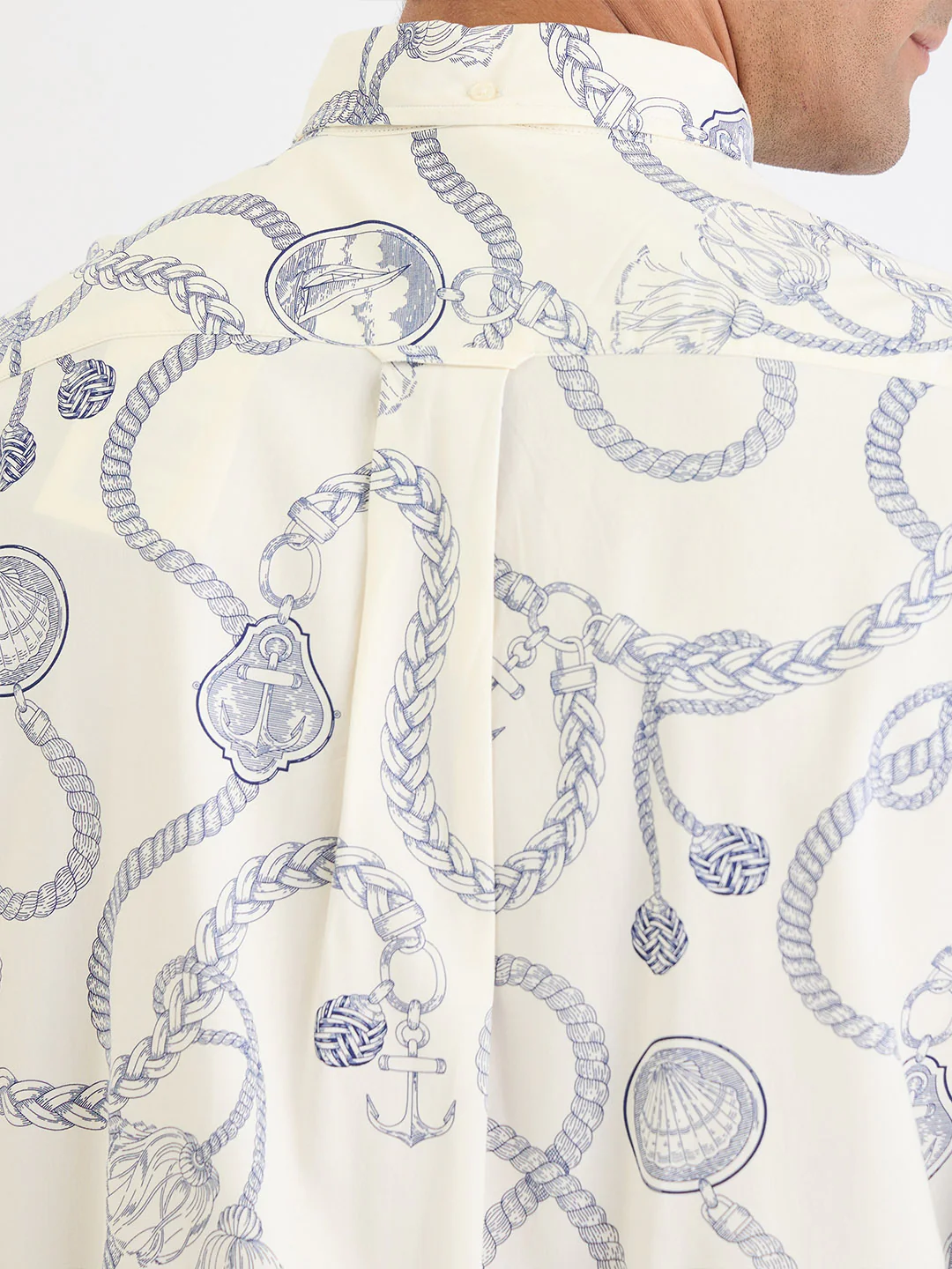 Gant Men Cream Printed Collar Shirt - Image 5