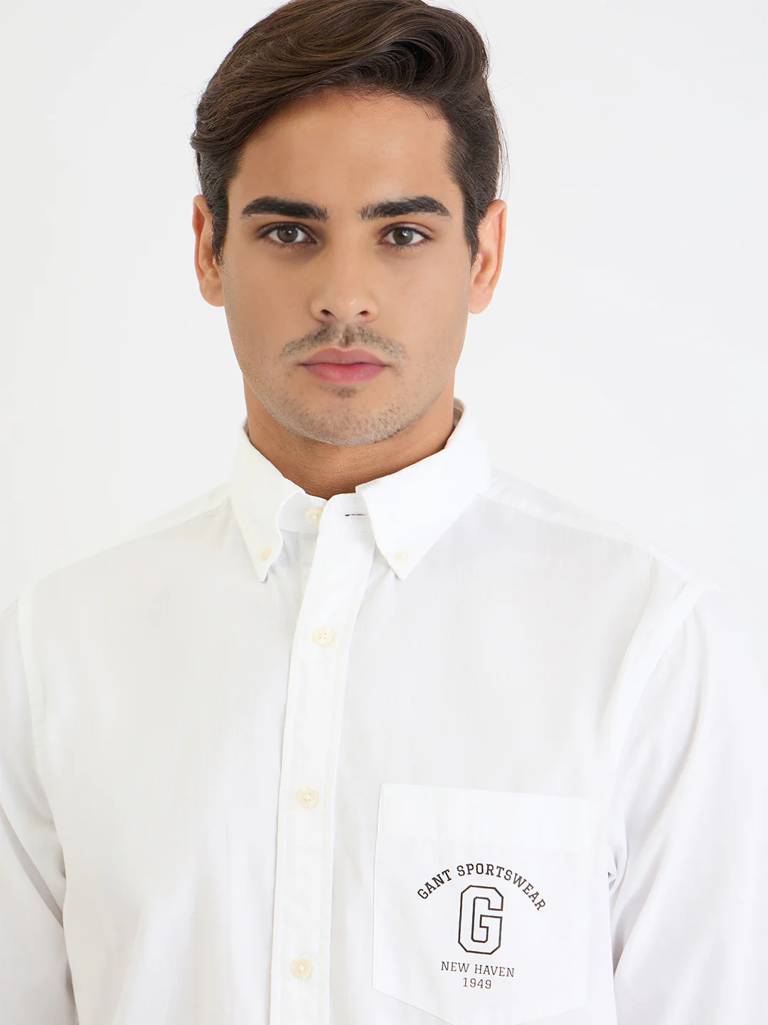 Gant Men White Solid Collar Shirt - Image 4