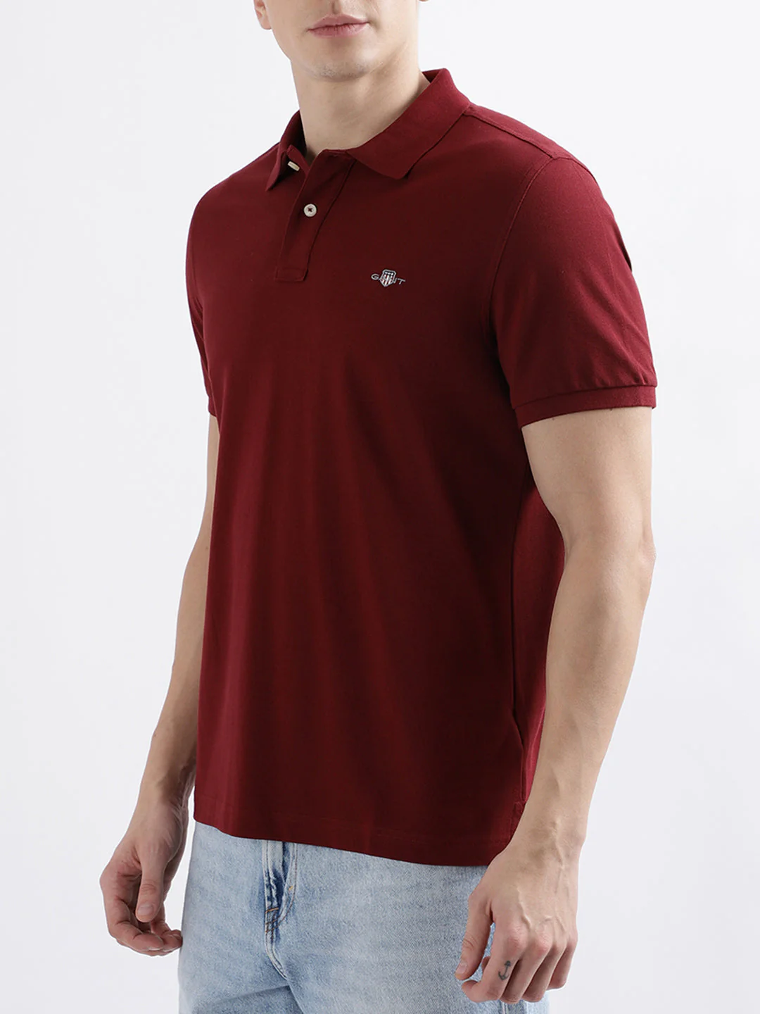 Gant Red Fashion Regular Fit Polo Tshirt - Image 2
