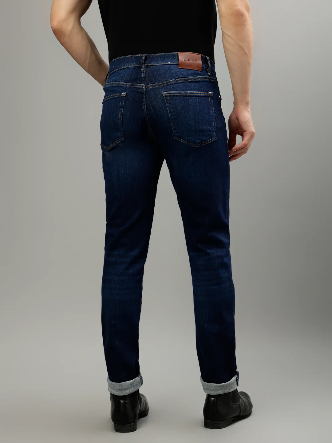 Gant Men Blue Washed Extra Slim Fit Jeans - Image 4