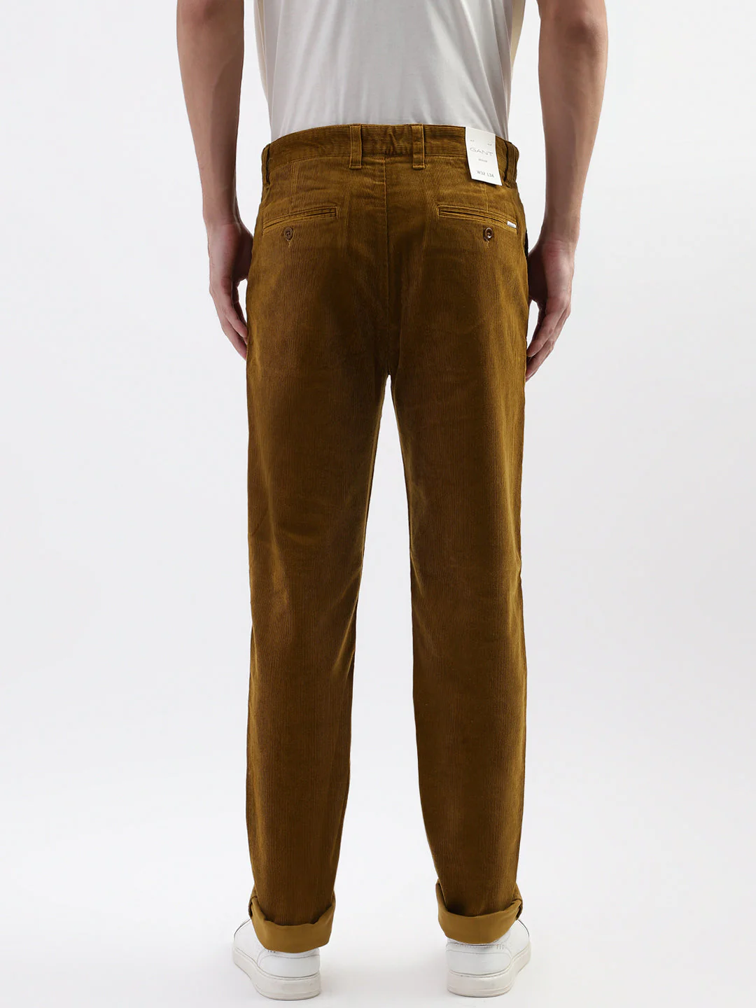 Gant Men Brown Solid Regular Fit Trouser - Image 3