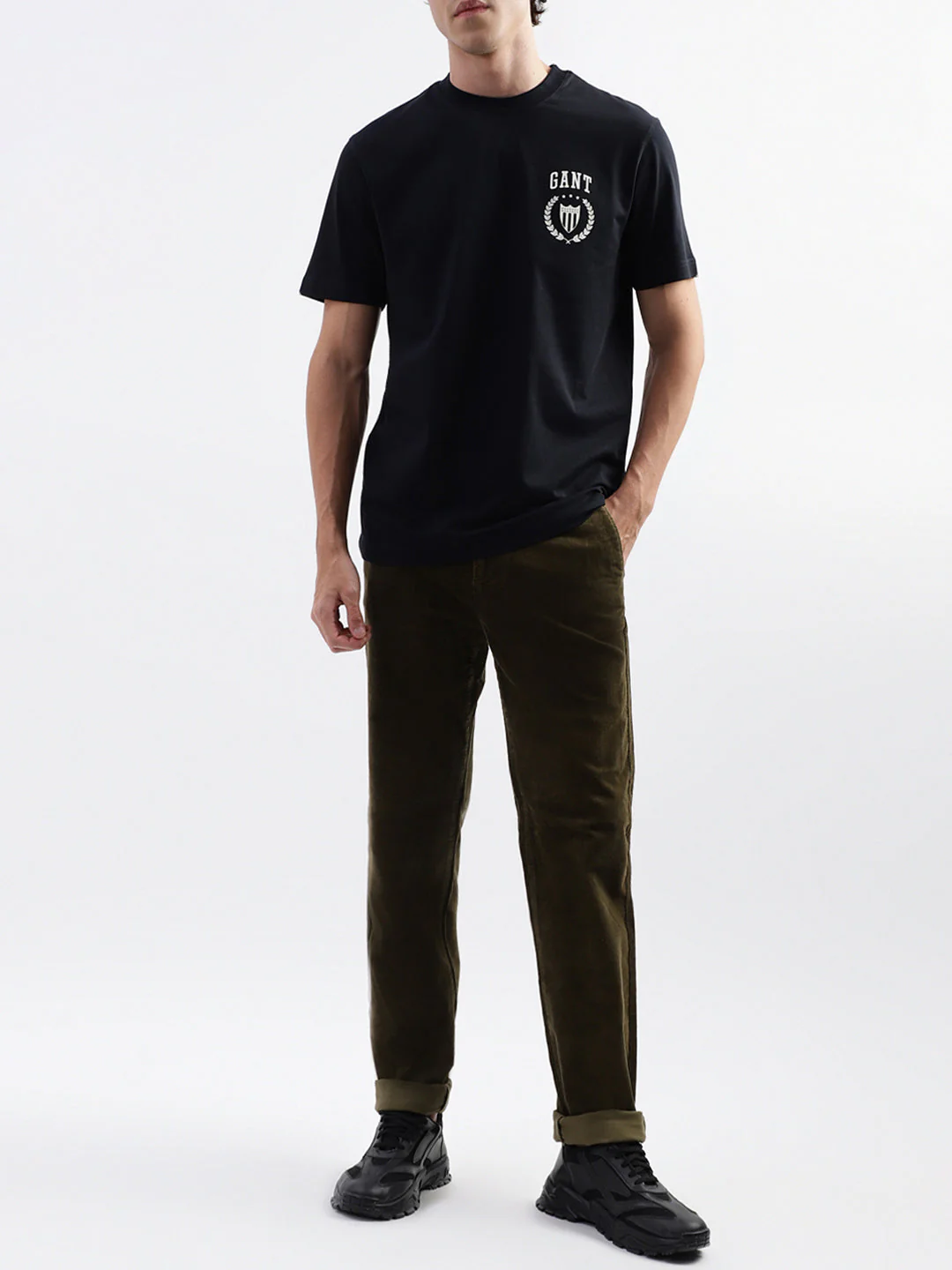 Gant Men Green Solid Regular Fit Trouser - Image 5