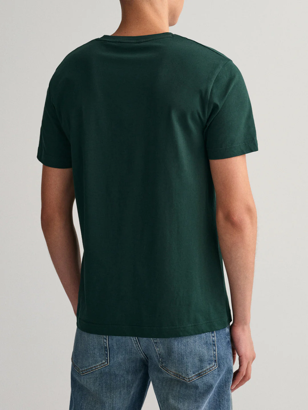 Gant Tartan Green Logo Regular Fit Tshirt - Image 2