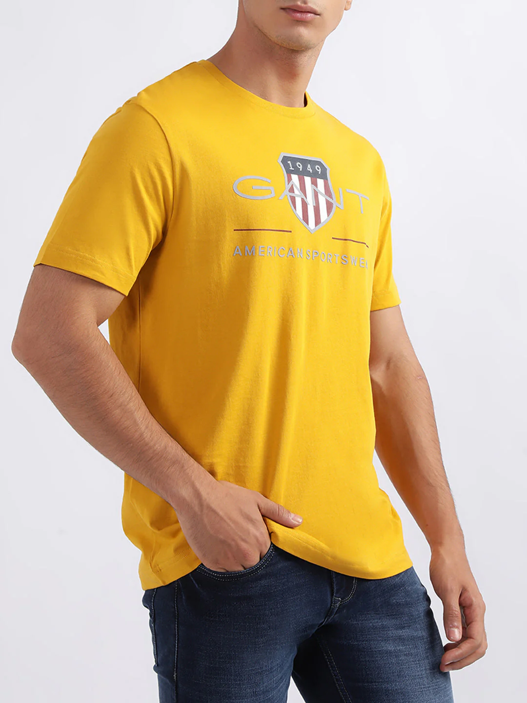 Gant Yellow Logo Regular Fit Tshirt - Image 2