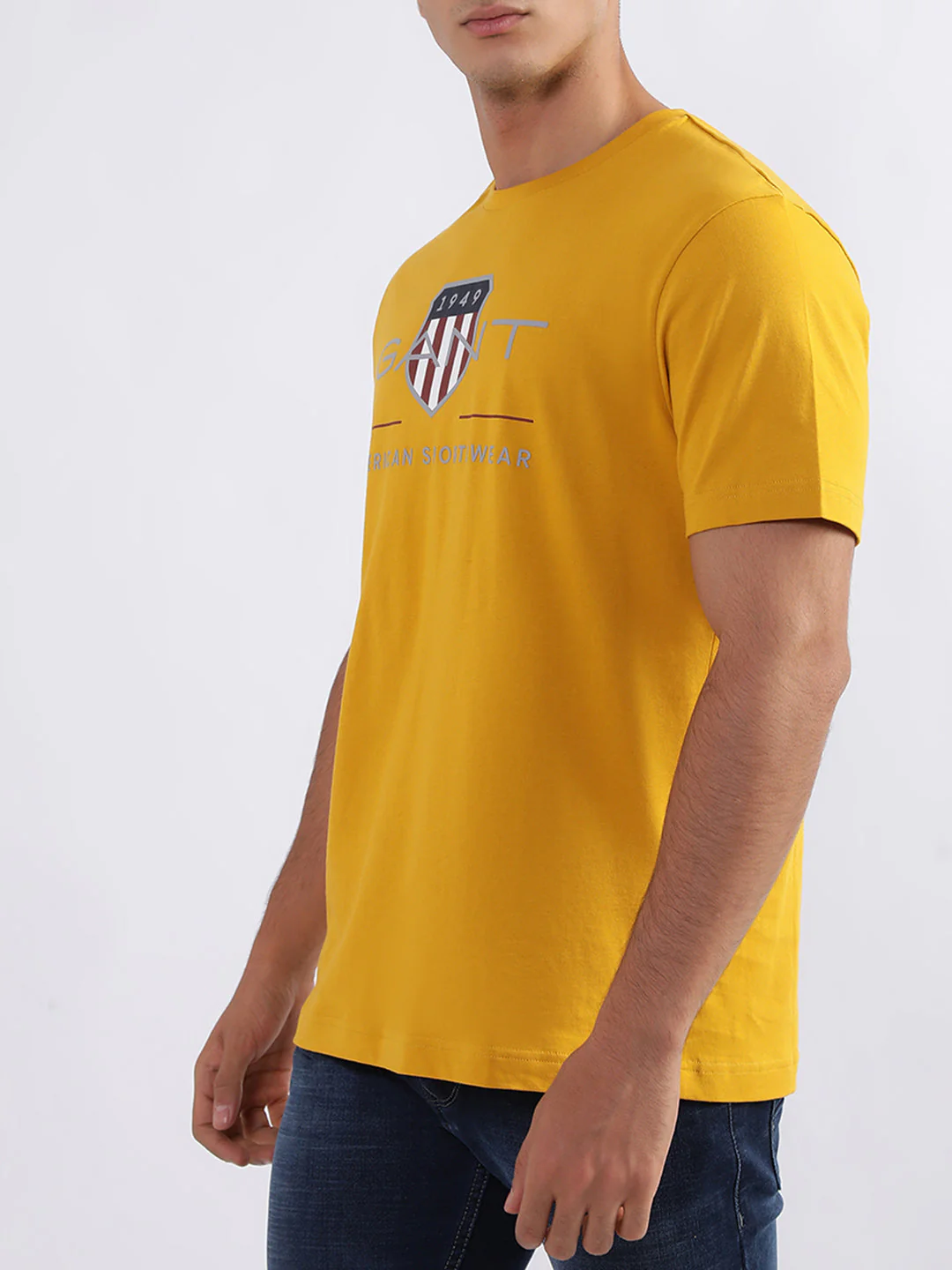 Gant Yellow Logo Regular Fit Tshirt - Image 3