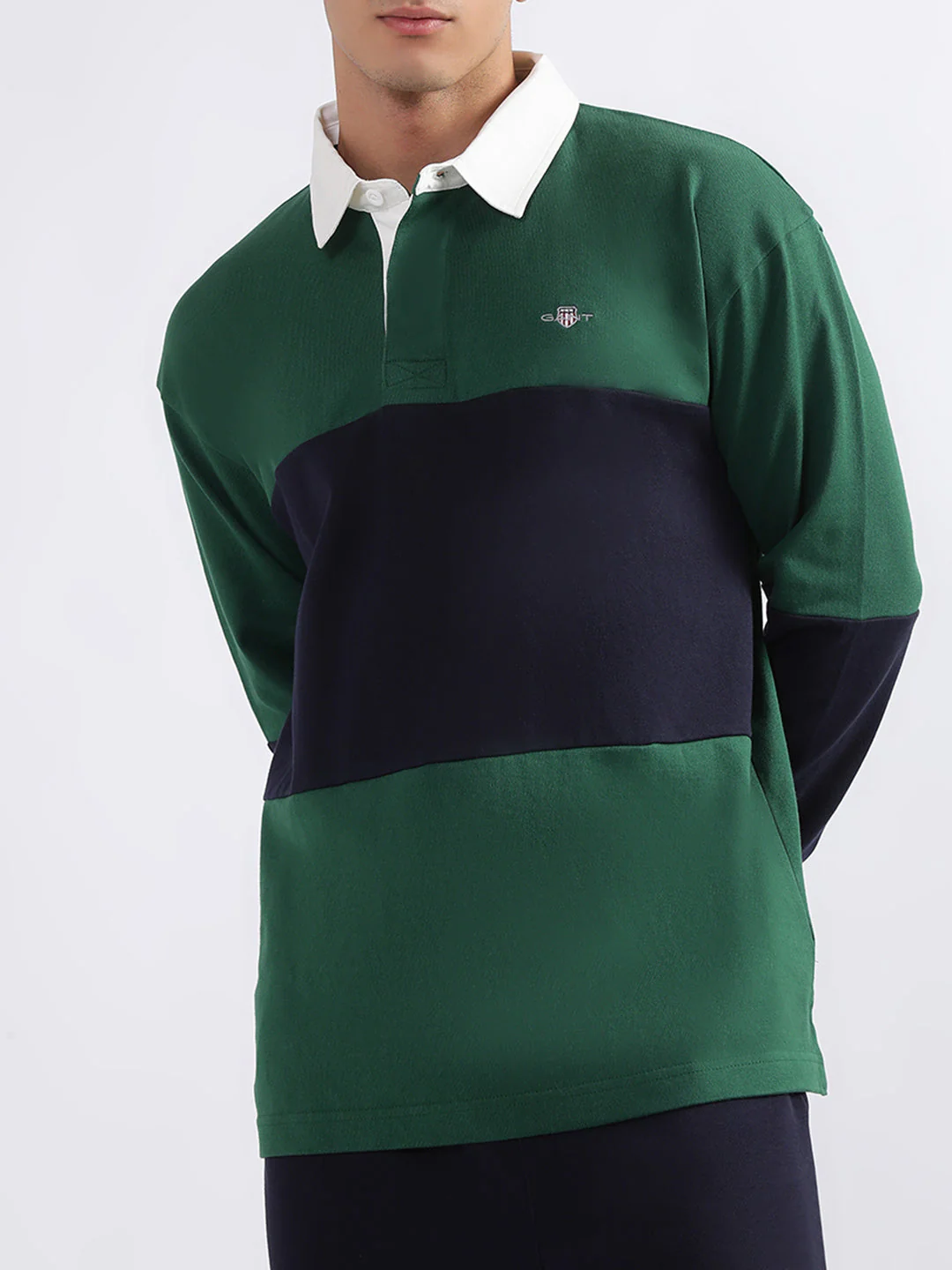 Gant Green & Blue Relaxed Fit Polo Tshirt - Image 3