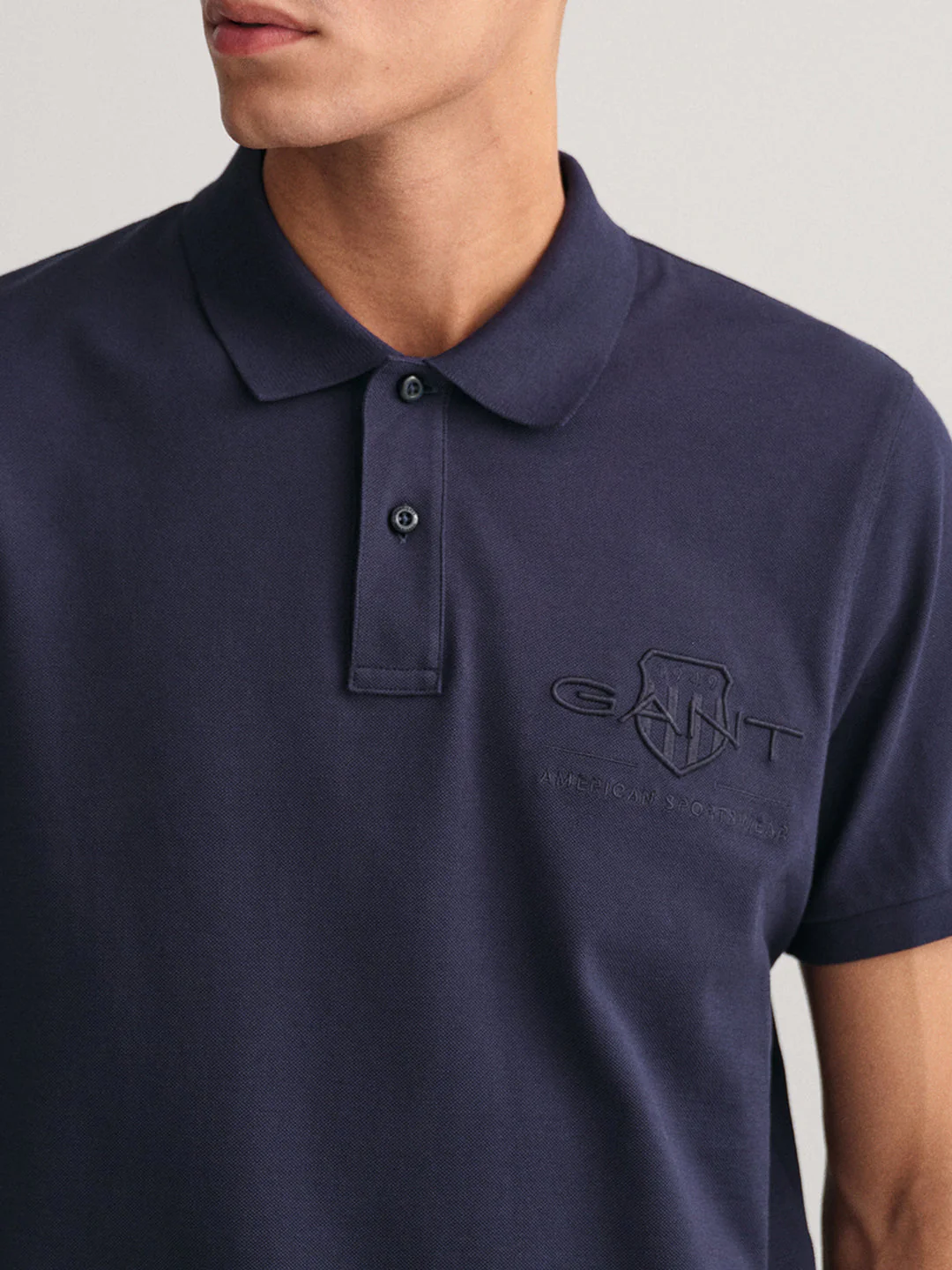 Gant Evening Blue Regular Fit Polo Tshirt - Image 3