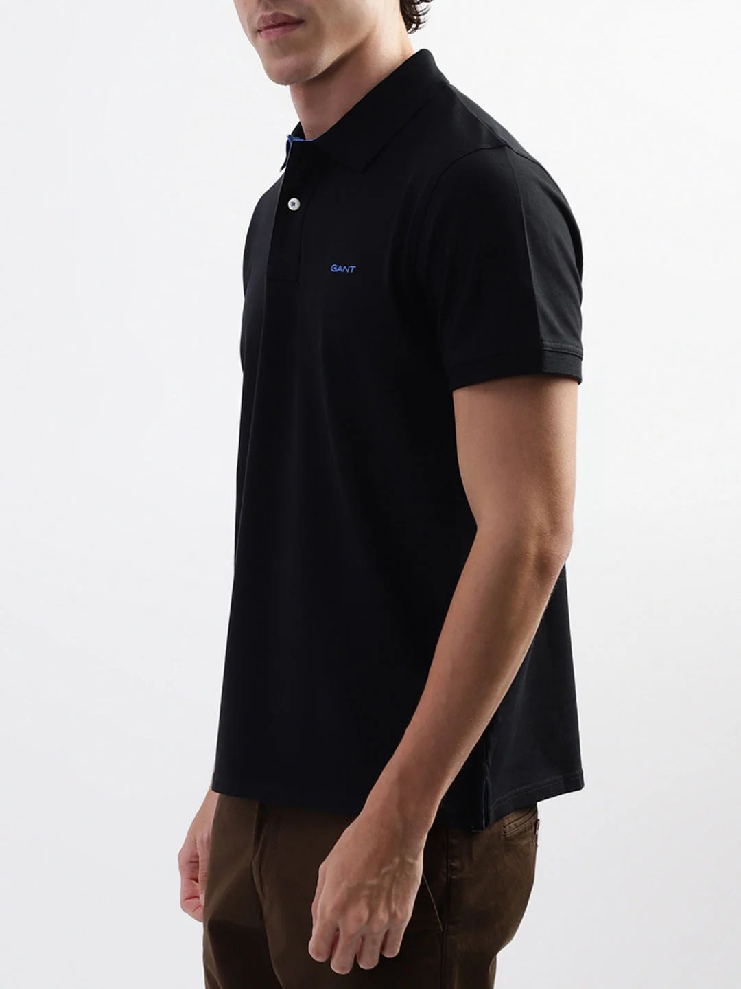Gant Black Regular Fit Polo Tshirt - Image 2