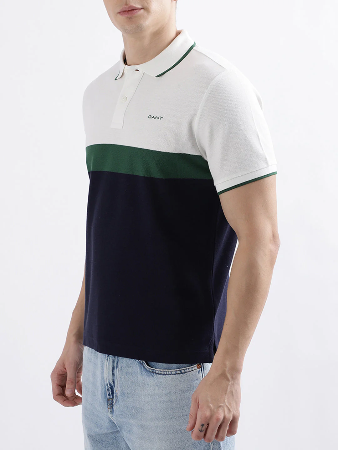 Gant Evening Blue Fashion Regular Fit Polo Tshirt - Image 2