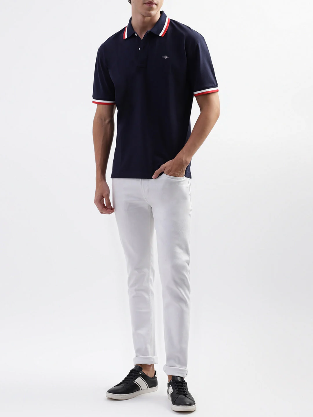 Gant Blue Relaxed Fit Polo Tshirt - Image 4