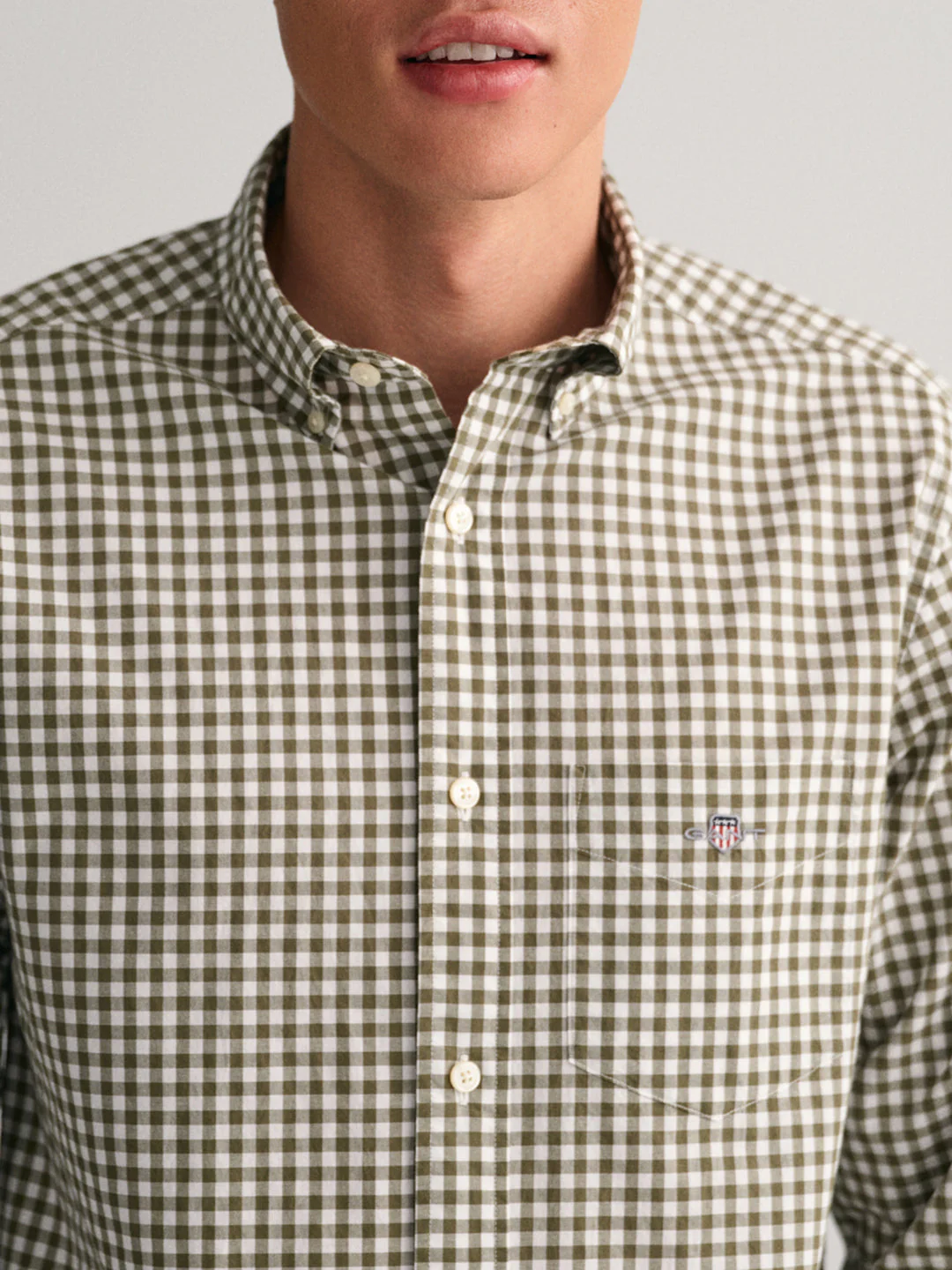 Gant Green Fashion Checked Regular Fit Shirt - Image 2