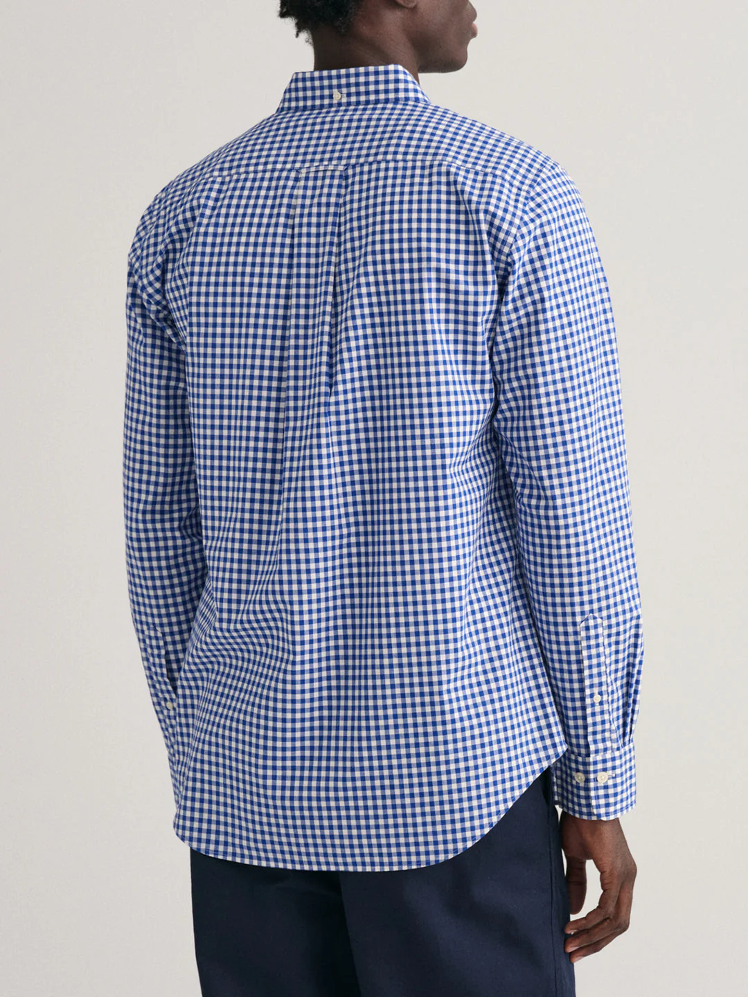 Gant Blue Fashion Checked Regular Fit Shirt - Image 3