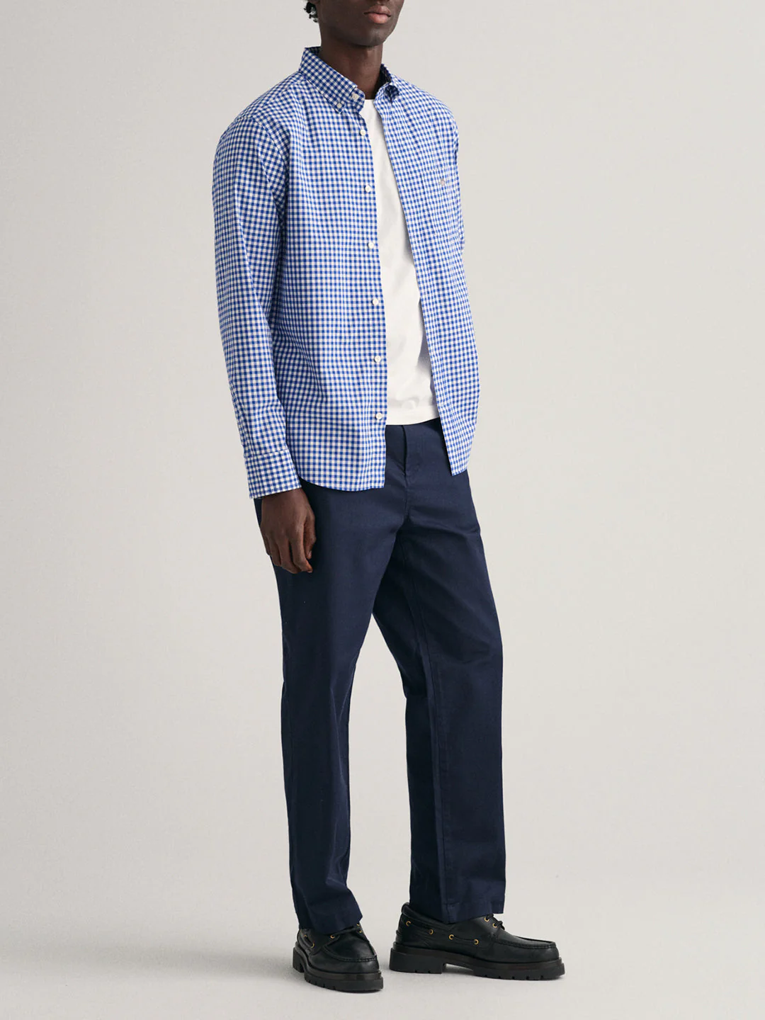 Gant Blue Fashion Checked Regular Fit Shirt - Image 4