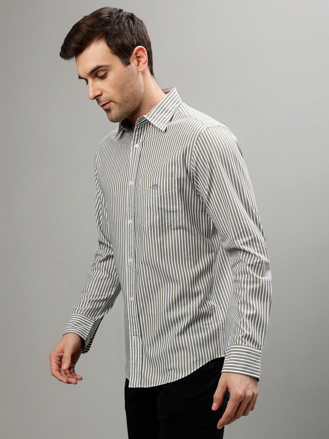 Gant Green Fashion Striped Regular Fit Shirt - Image 3