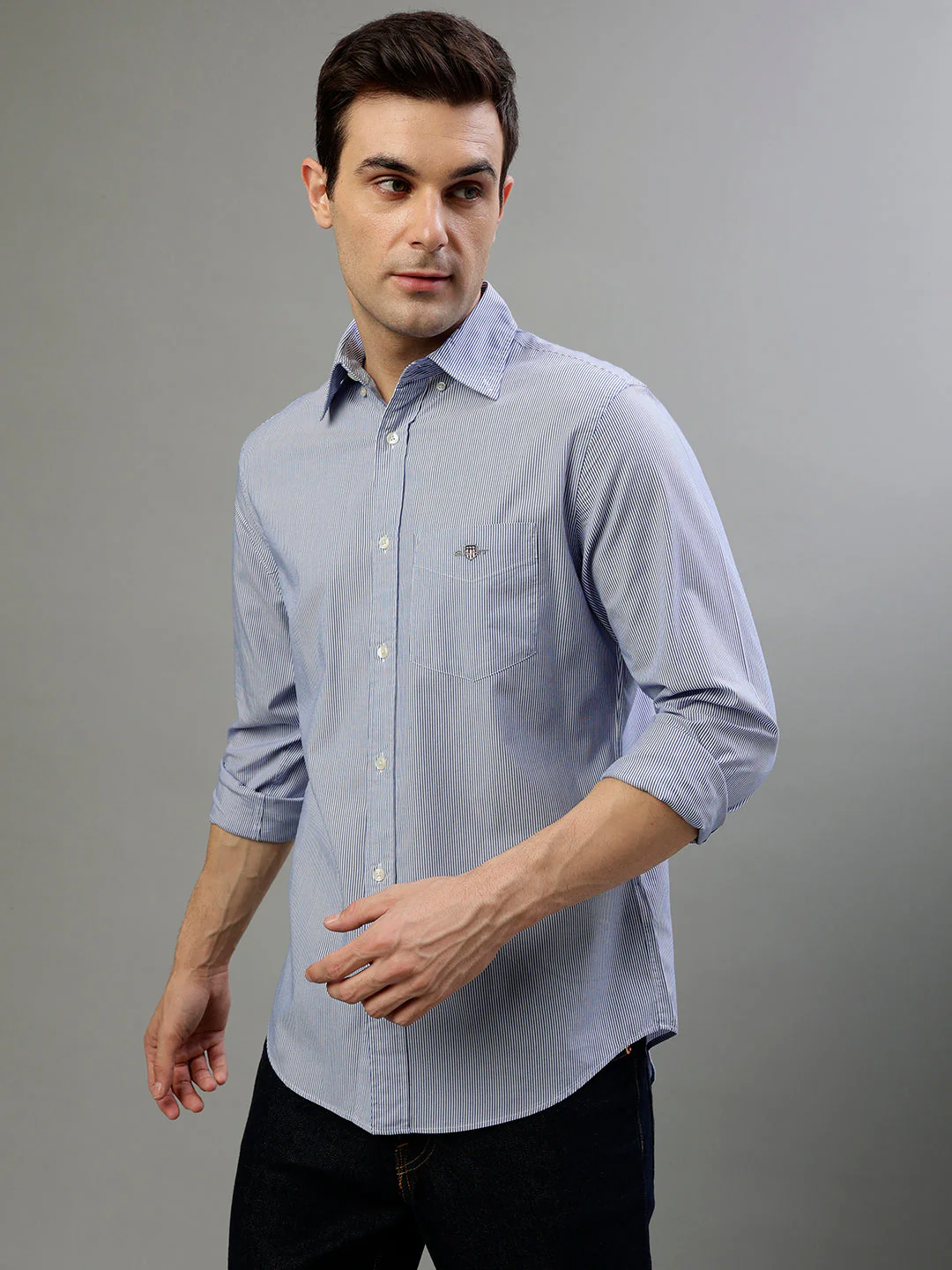 Gant Blue Fashion Striped Regular Fit Shirt - Image 2