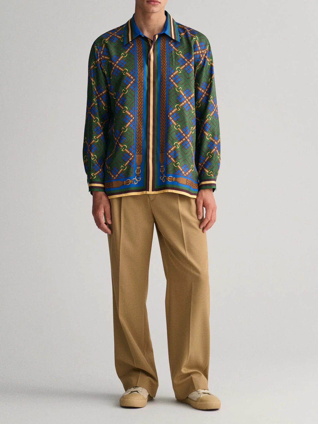 Gant Green Fashion Logo Relaxed Fit Shirt - Image 4
