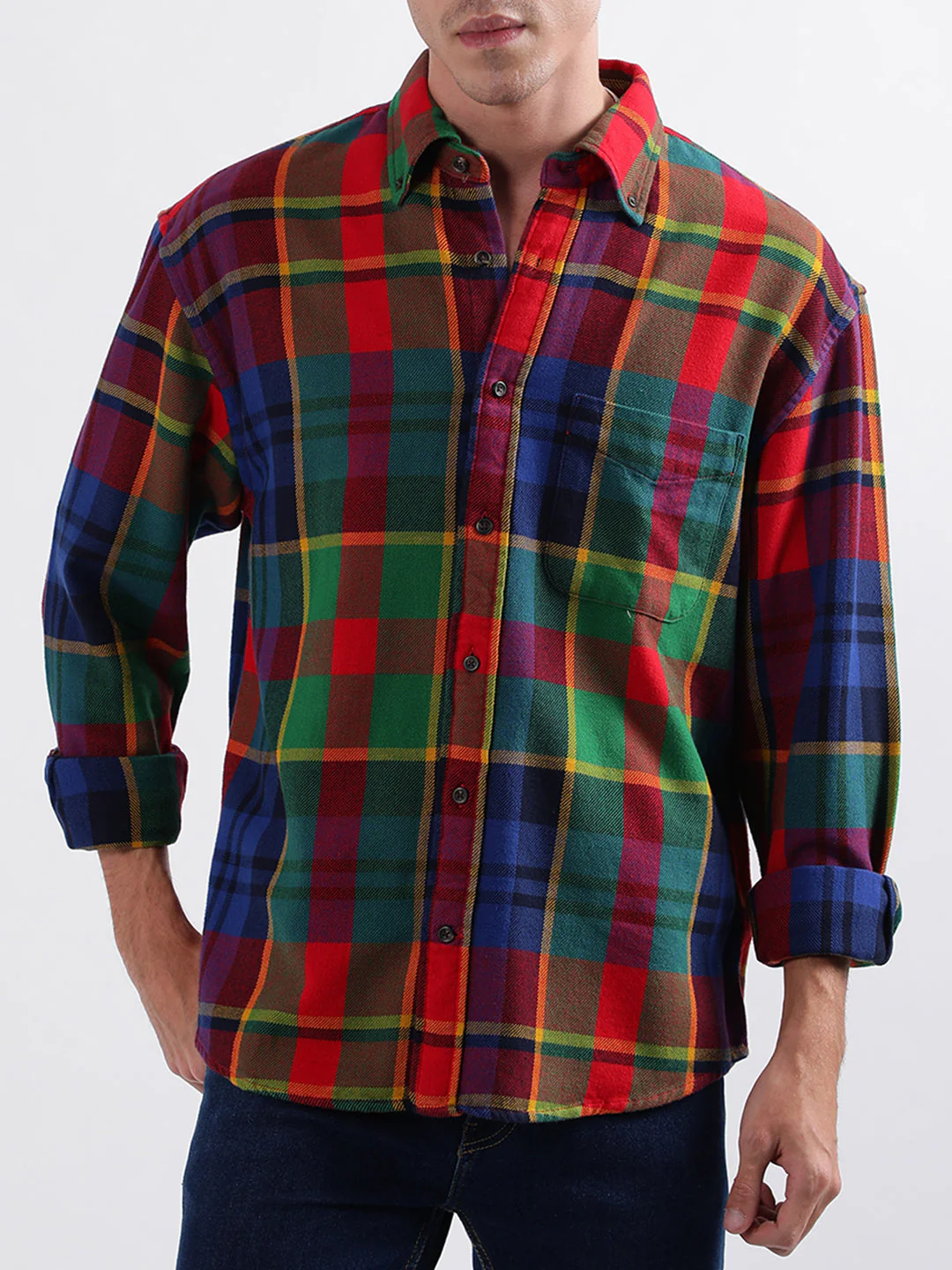Gant Rich Red Checked Regular Fit Shirt