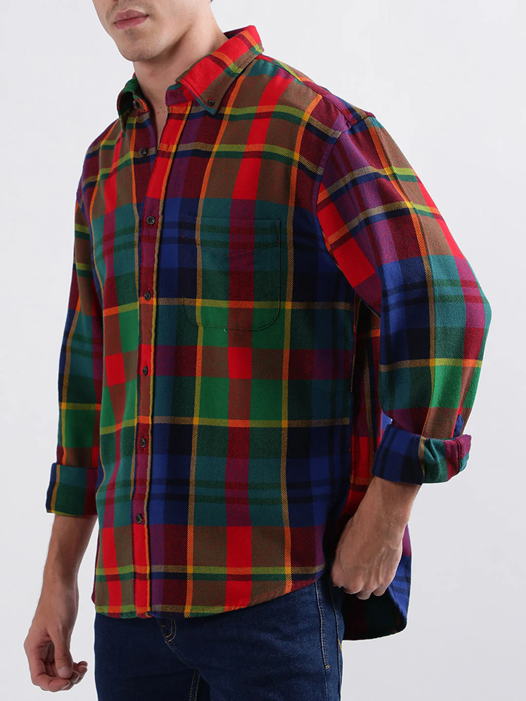 Gant Rich Red Checked Regular Fit Shirt - Image 3
