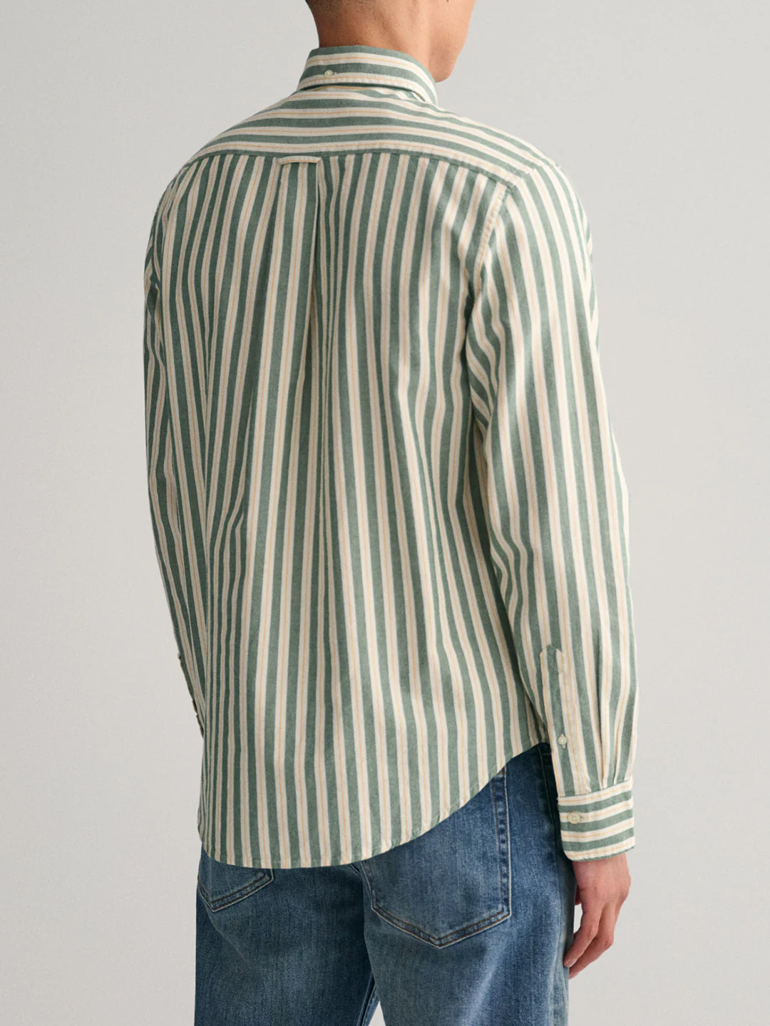 Gant Forest Green Striped Regular Fit Shirt - Image 4