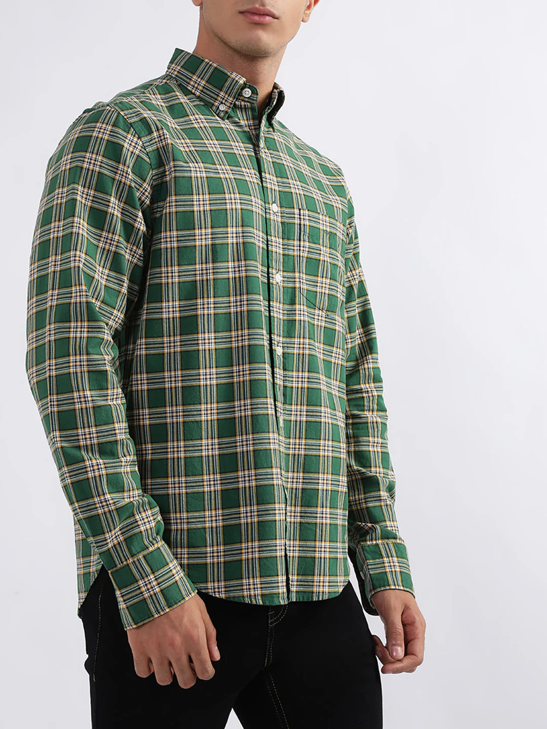Gant Forest Green Checked Regular Fit Shirt - Image 2