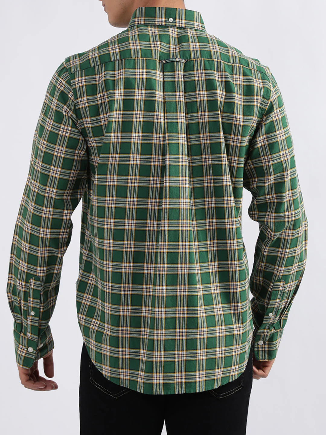 Gant Forest Green Checked Regular Fit Shirt - Image 4