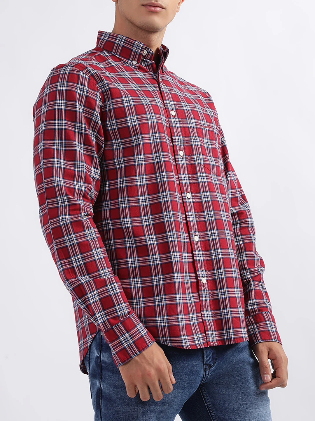 Gant Red Checked Regular Fit Shirt - Image 2