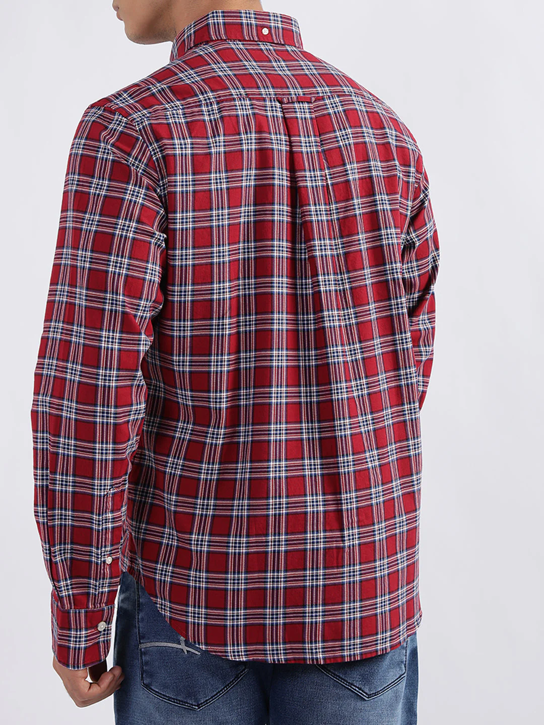 Gant Red Checked Regular Fit Shirt - Image 4