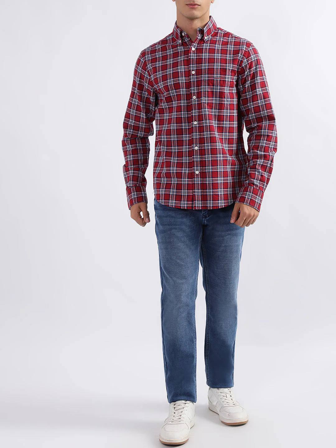 Gant Red Checked Regular Fit Shirt - Image 5