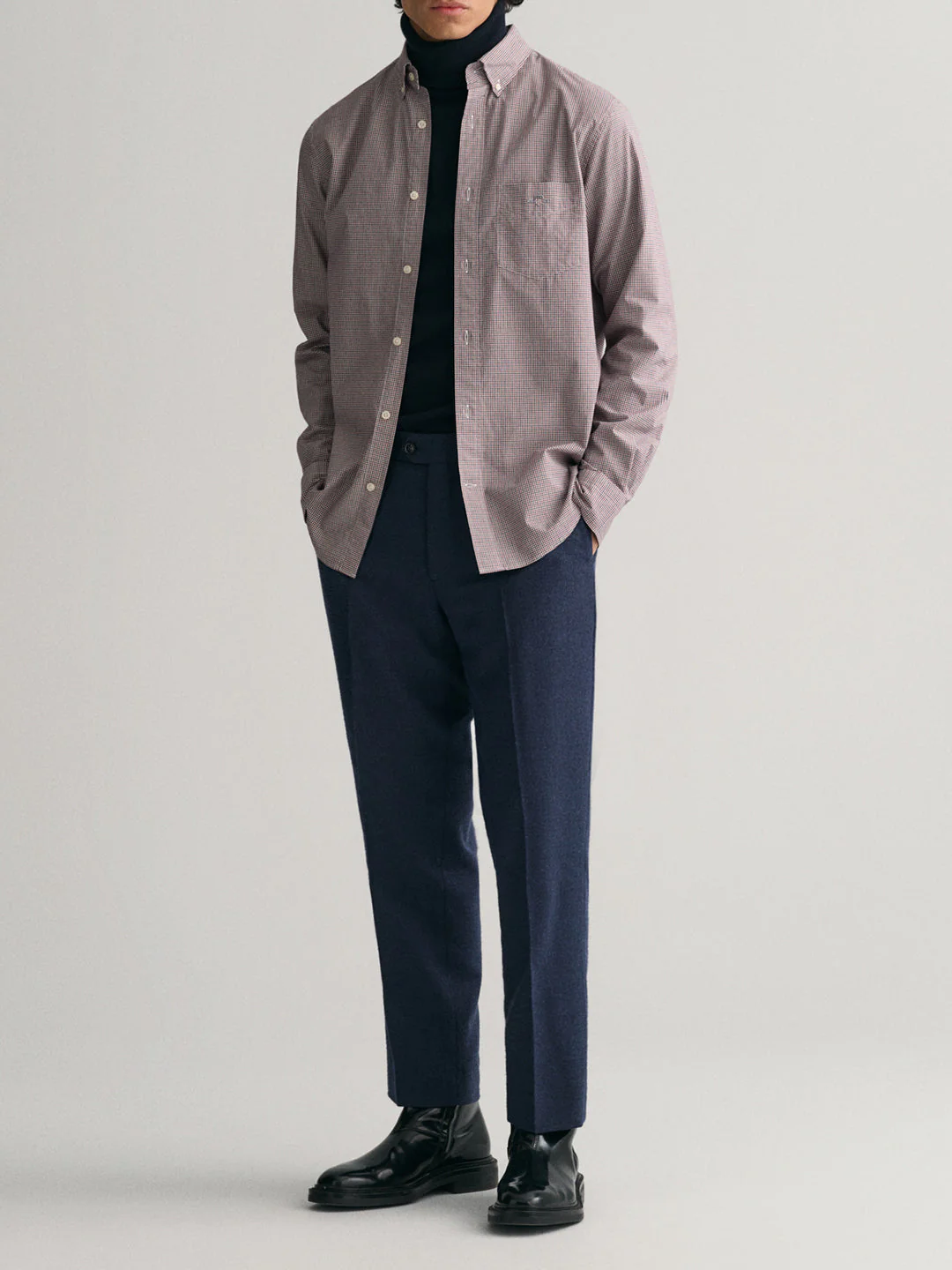 Gant Red Fashion Checked Regular Fit Shirt - Image 4
