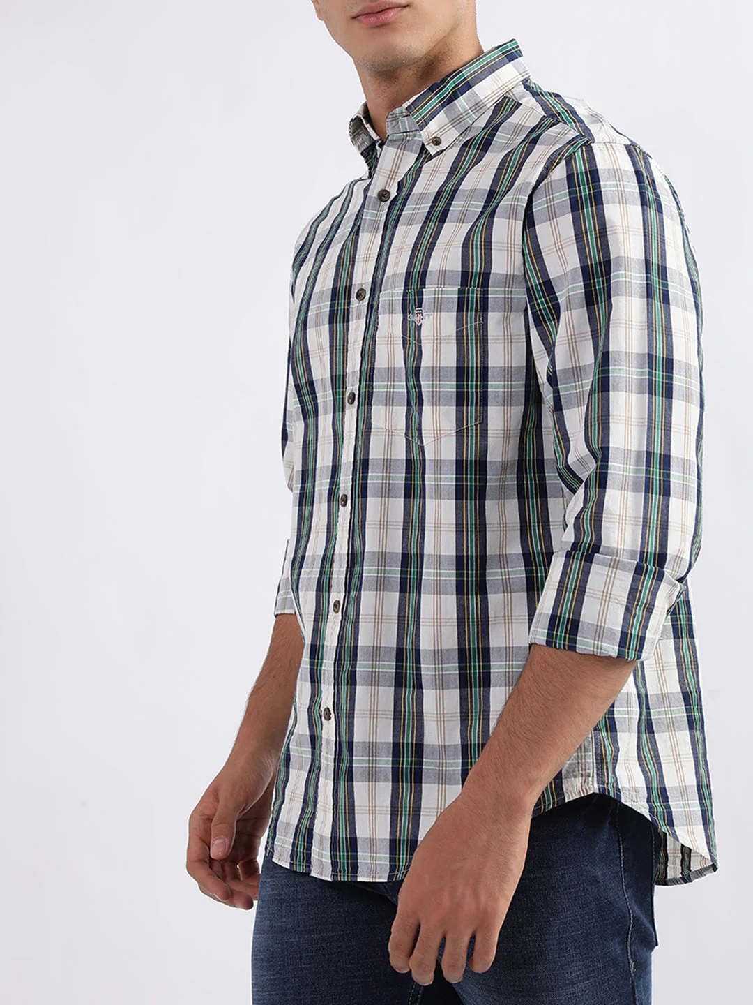 Gant Eggshell Checked Regular Fit Shirt - Image 3