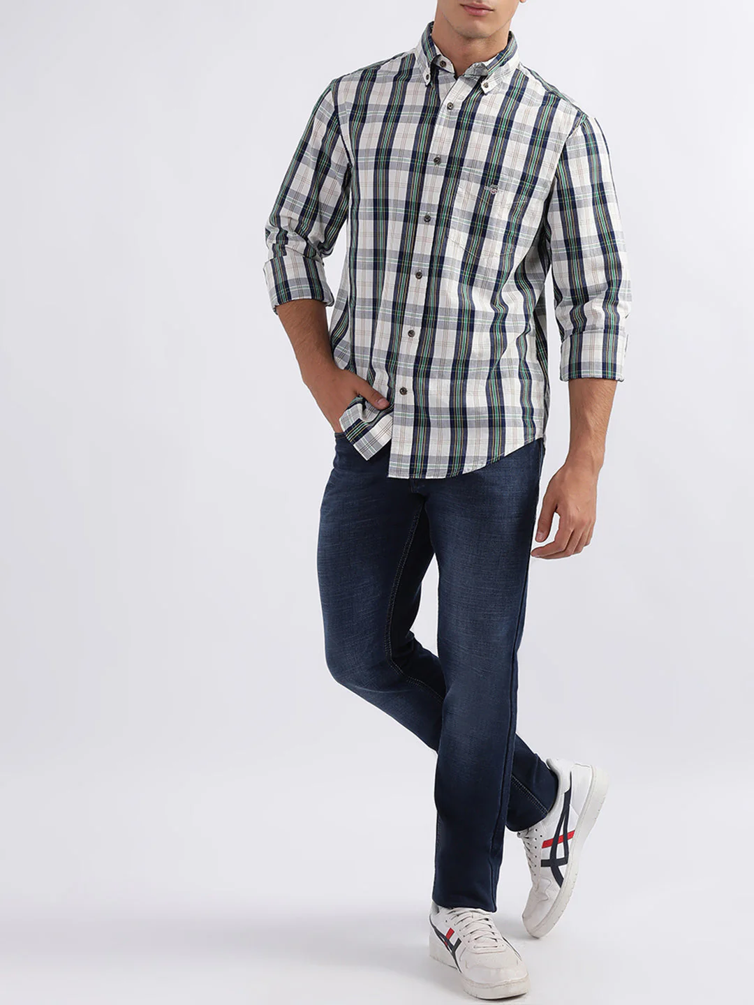 Gant Eggshell Checked Regular Fit Shirt - Image 5