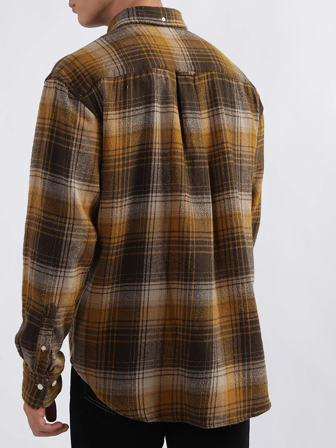 Gant Brown Checked Relaxed Fit Shirt - Image 4