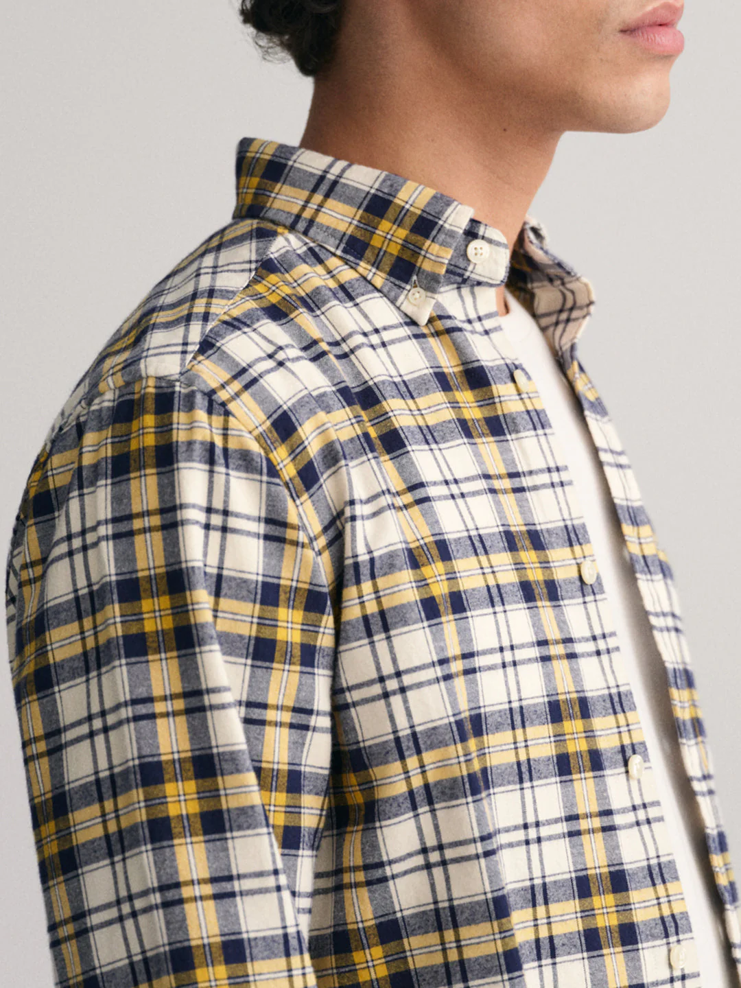 Gant Yellow Checked Regular Fit Shirt - Image 2