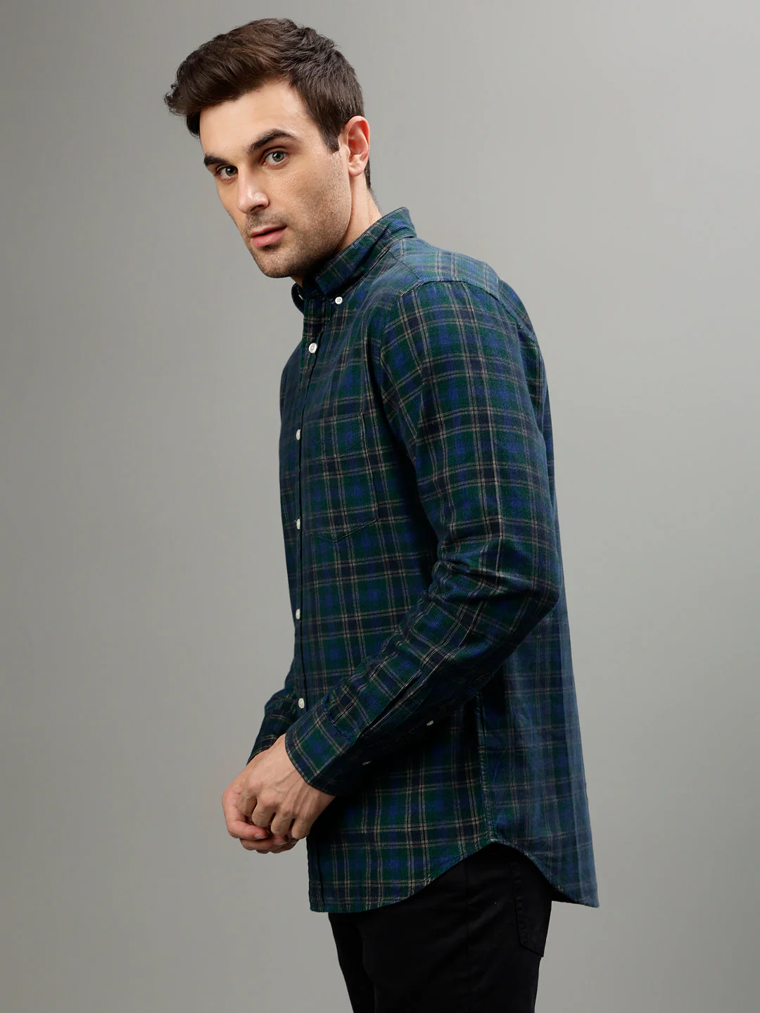Gant Forest Green Fashion Checked Regular Fit Shirt - Image 3