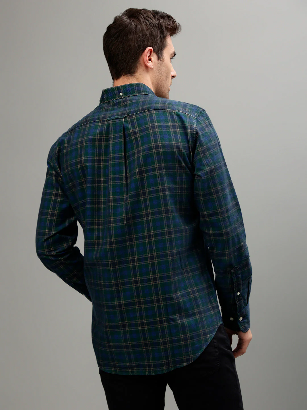 Gant Forest Green Fashion Checked Regular Fit Shirt - Image 4