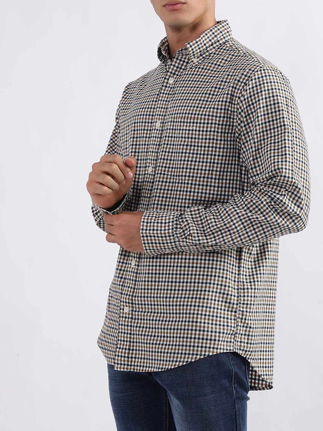 Gant Eggshell Checked Regular Fit Shirt - Image 3