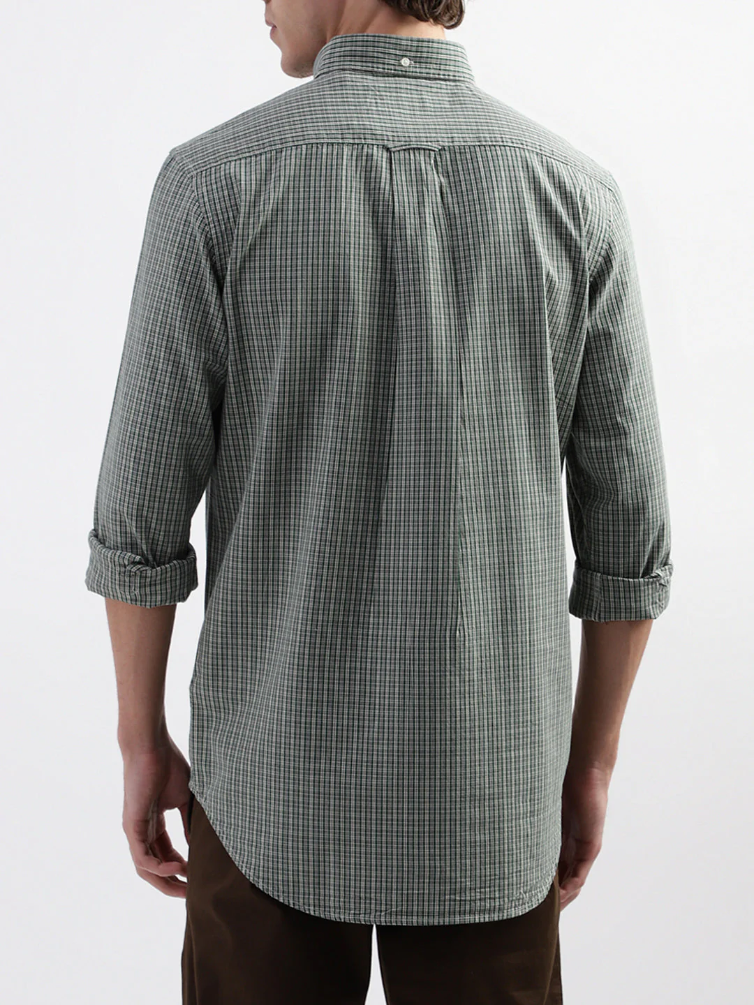 Gant Green Checked Regular Fit Shirt - Image 3