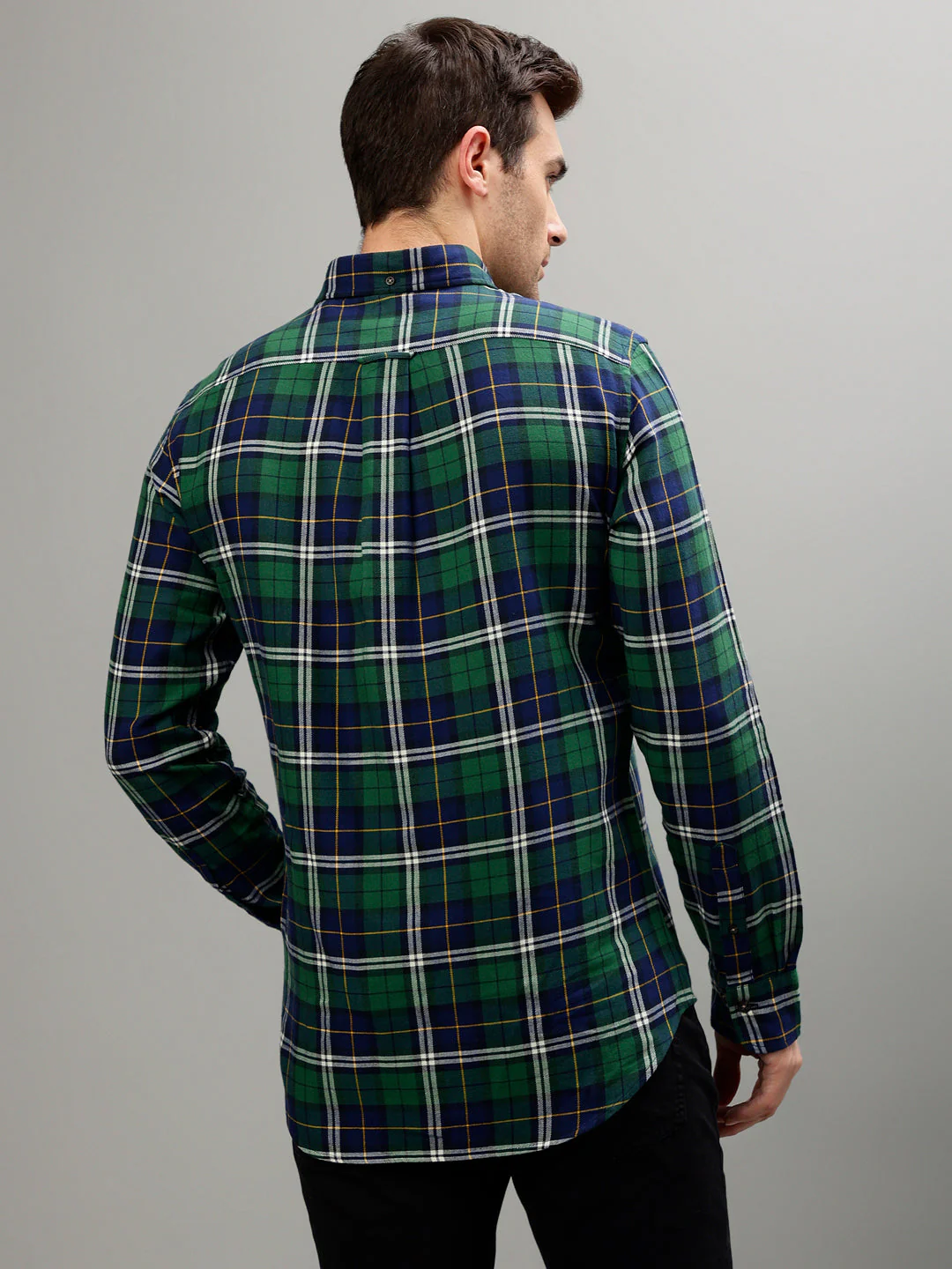 Gant Forest Green Fashion Checked Regular Fit Shirt - Image 4