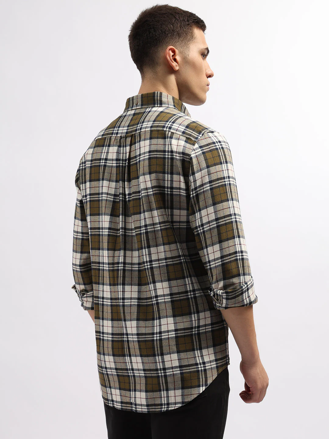 Gant Green Fashion Checked Regular Fit Shirt - Image 3